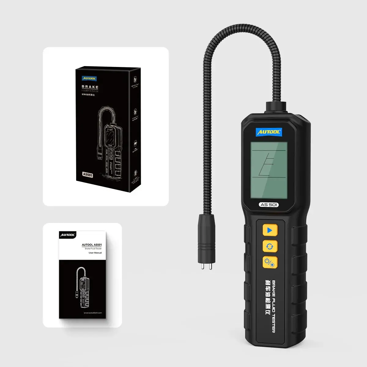 Autool As501 Brake Fluid Tester Fluid Oil Moisture Tester(Dot3 / Dot4 / Dot5 / Dot5.1 / Env4 / Env6) 1