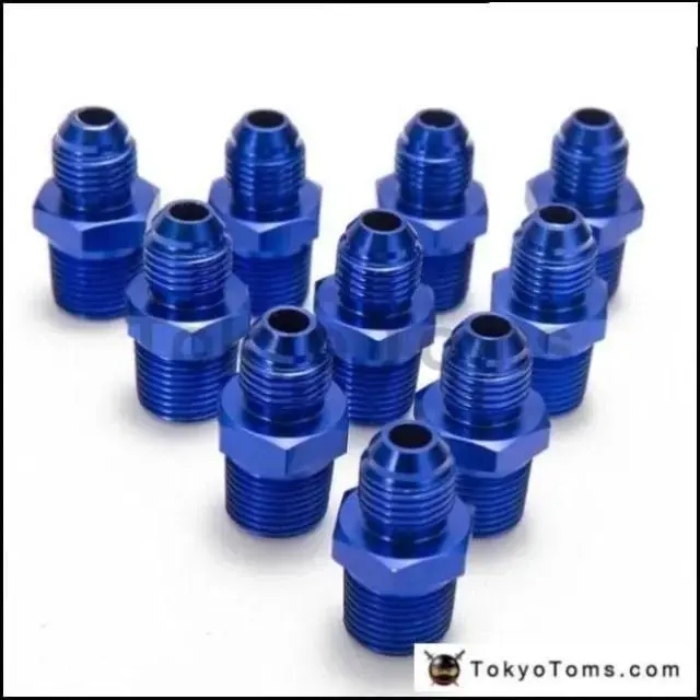10Pcs/Lot An6-1/2''Npt Straight Male Oil Cooler  Fuel Oil Hose Fitting Adapter An6-1/2''Npt 1