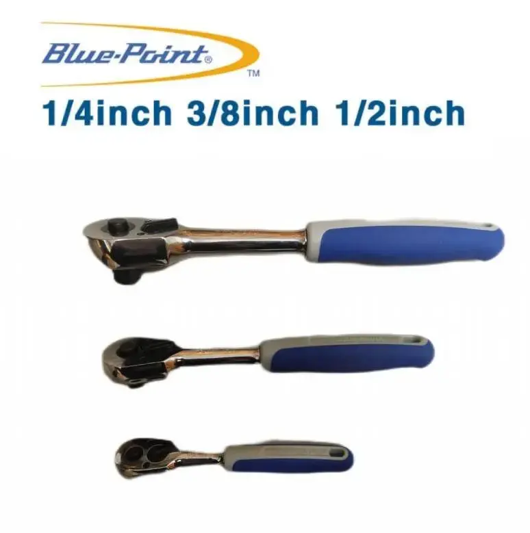 Blue Point 1/4Inch  3/8Inch  1/2Inch  Quick Release Ratchet, Soft Grip Handle 1
