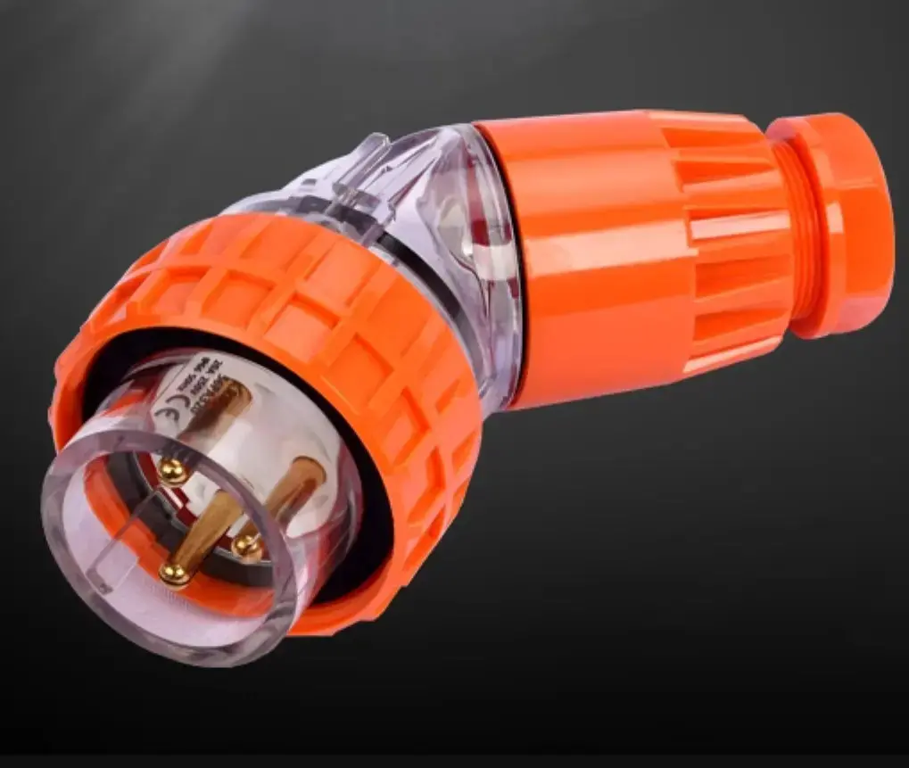 3-Core/5-Core Curved  Industrial Outdoor Ip66 Waterproof Plug 1