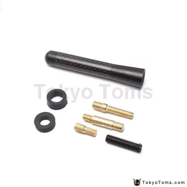 Universal 8Cm/3.3" Short Car Radio Antenna Carbon Fiber 1
