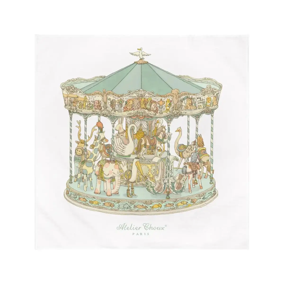 Swaddle - Carousel Green Pre Order April 1