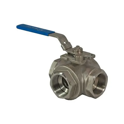 Petro Ball Valve - 316 Ss, 3 Way L Or T Port Scr Bsp 1