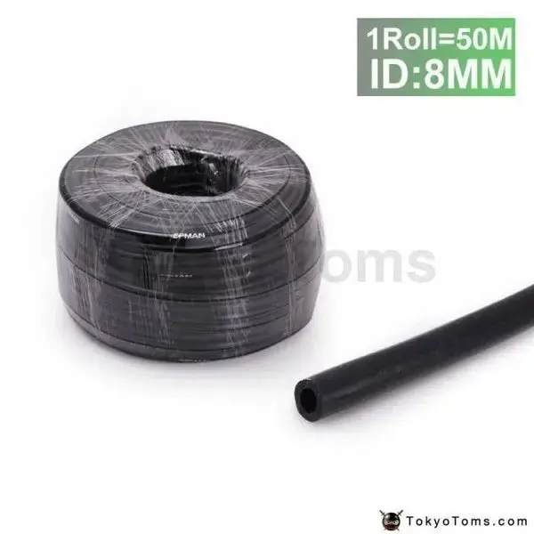 50M Id:8Mm Silicone Silicon Vacuum Hose Oil Turbo Dump Radiator Rubber Air Vac Pipe Black For Bmw E36 Z3/318I 1