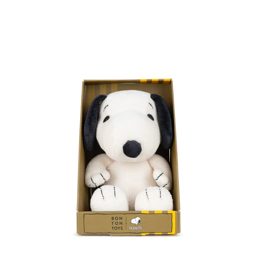 Snoopy Mini Corduroy Cream In Giftbox 17Cm 1