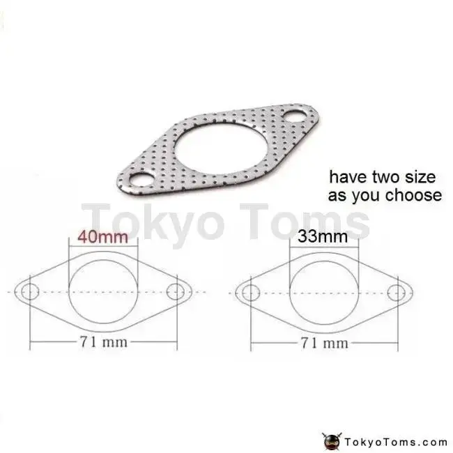 Wastegate Gasket 35Mm 38Mm Fit For Tial Dump Tube 2 Hole Pipe Turbo Down Pipe Exhaust Id:40Mm/33Mm 2