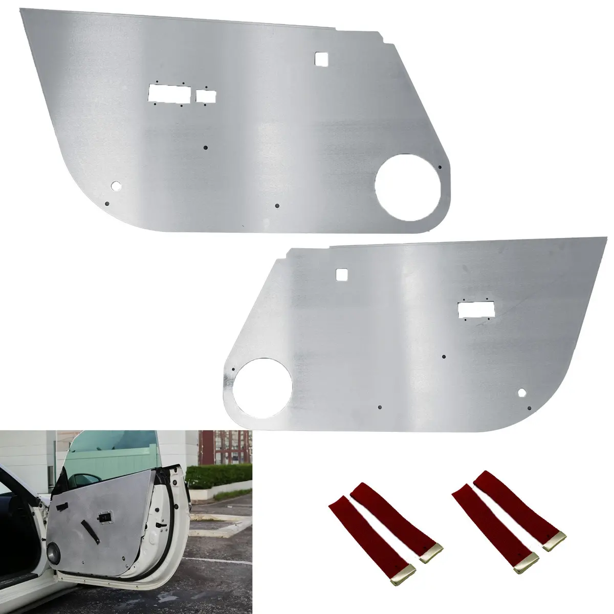 Aluminum Door Cards Panels For 2003-2009 350Z Coupe Z33 Lightweight Racecar Us 1