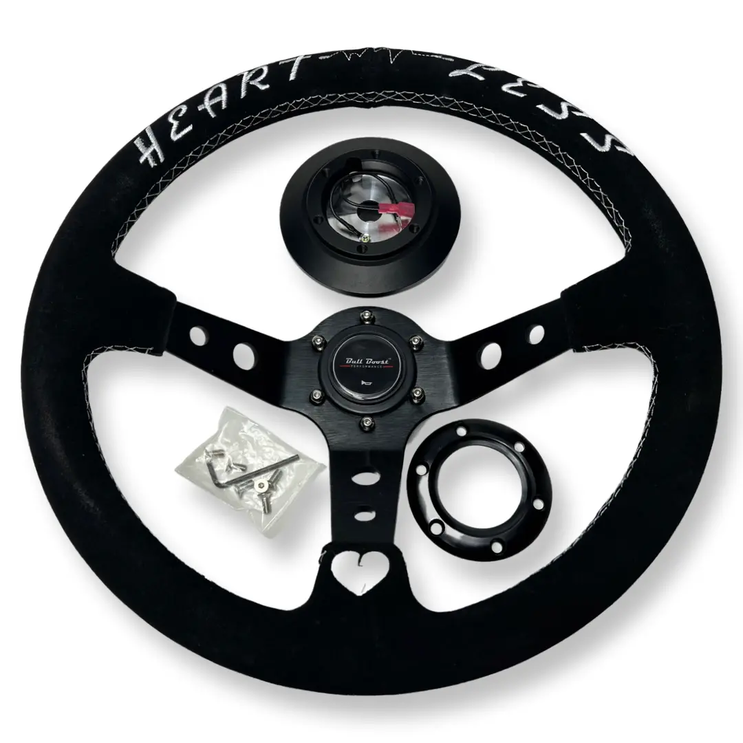 Suede Steering Wheel Short Hub Adapter Kit For Nissan 200X S13 S14 Sr20 Ka24 1