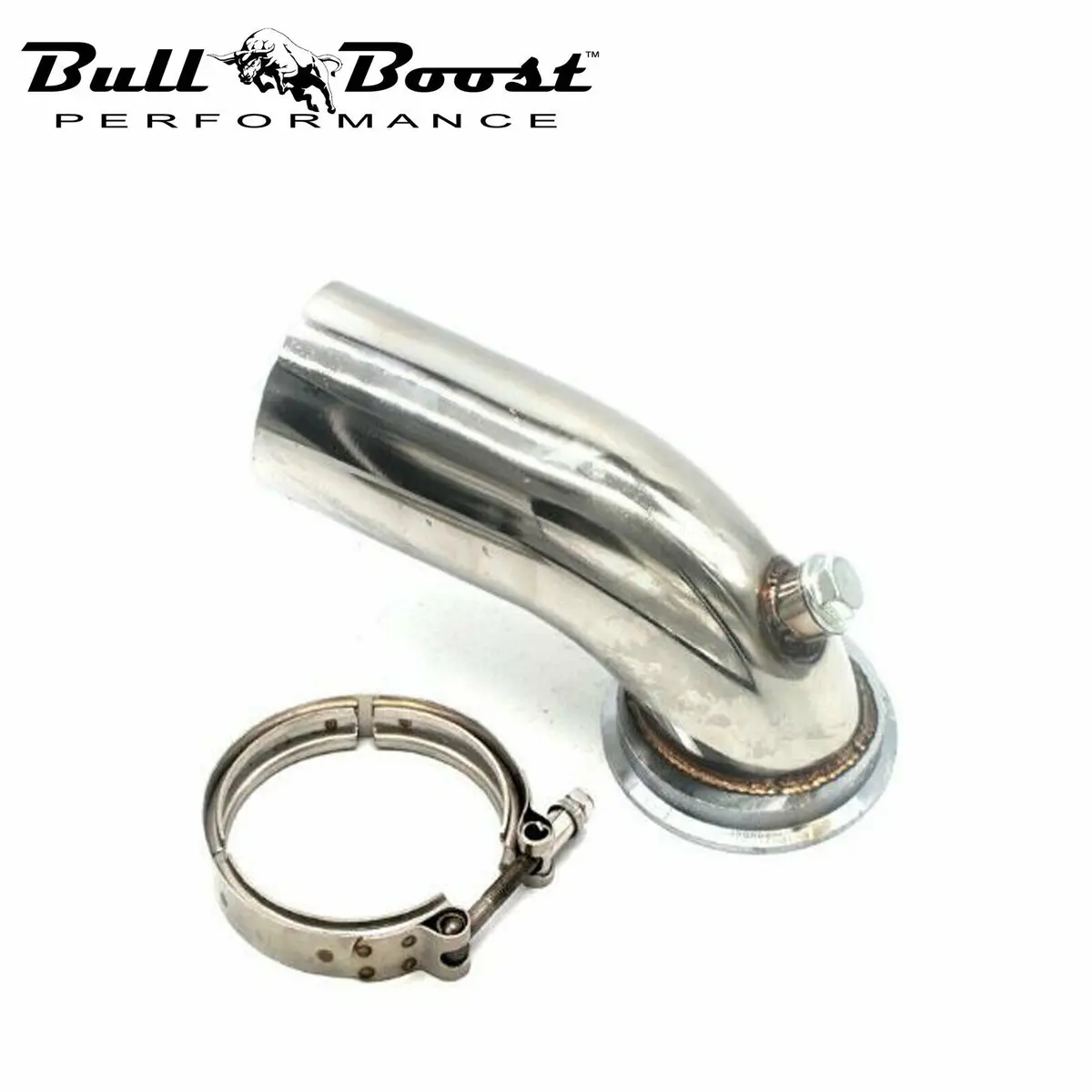 Stainless Downpipe Elbow 90° Holset Turbo Hy35 Hx He351 V-Band Flange Clamp 1