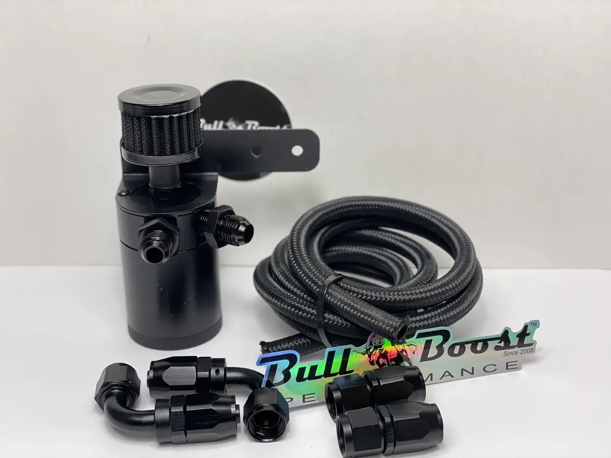 8An Performance Oil Catch Can 2Port -8An + Mounting Bracket Kit + Filter 1