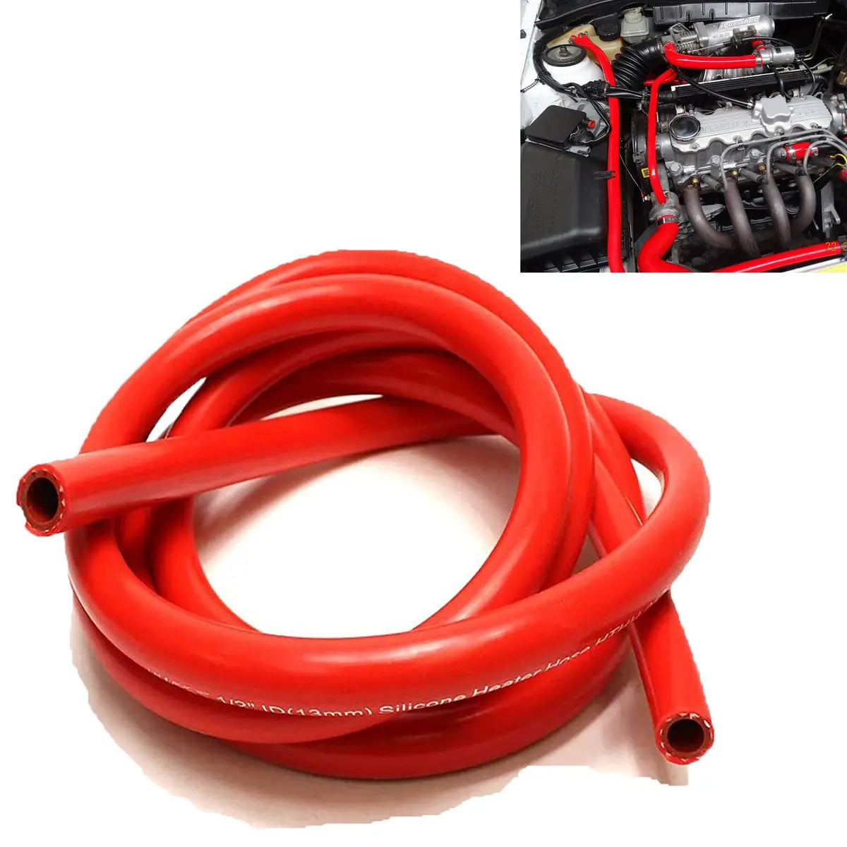 1Ft Per Order 10Mm 3-8" Red Vacuum Silicone Hose Racing Line Pipe Tube 1