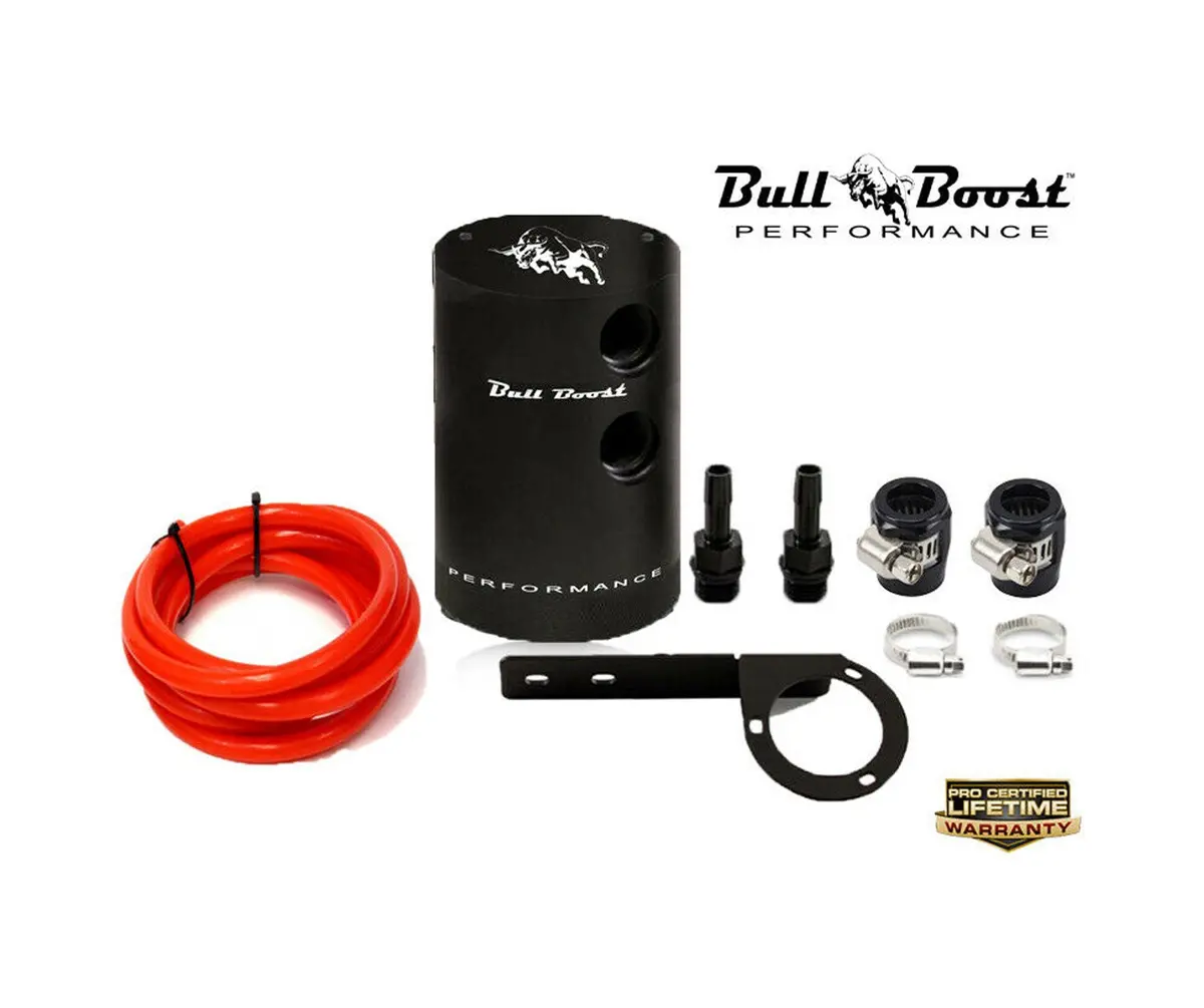 Red Micron Filtered Baffled Oil Catch Can Universal System Kit 1