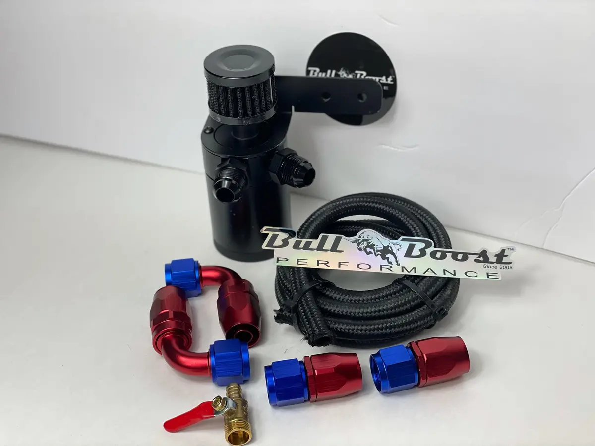 An10 Motor Oil Catch Can 5Ft Hose Kit Filtered Universal -An10 1