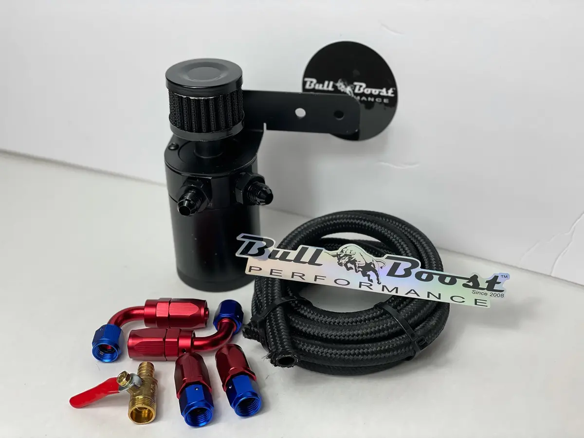 An6 Motor Oil Catch Can 5Ft Hose Kit And Filtered Universal -An6 1