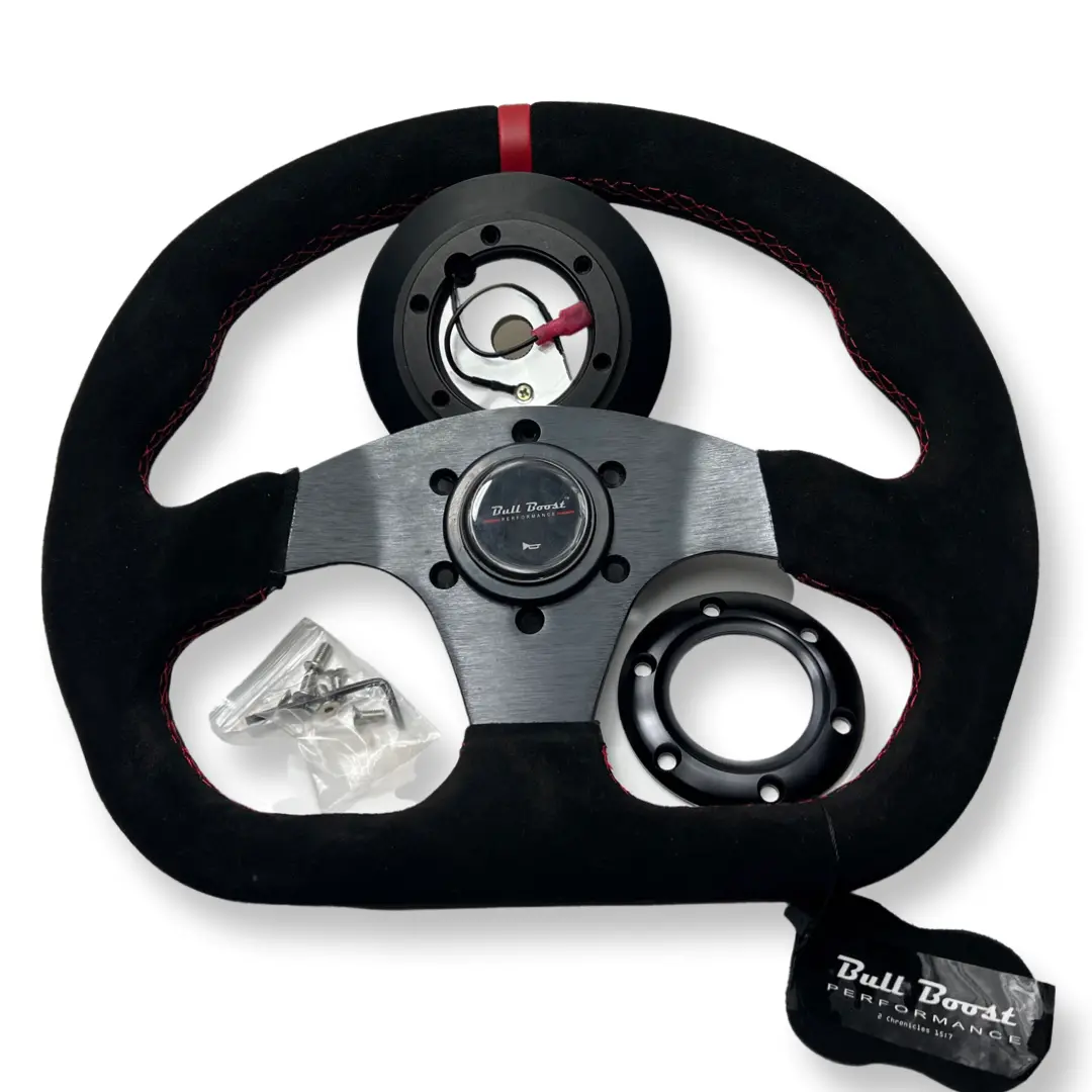 Suede Steering Wheel Short Hub Adapter Kit For Nissan 200X S13 S14 Sr20 Ka24 1