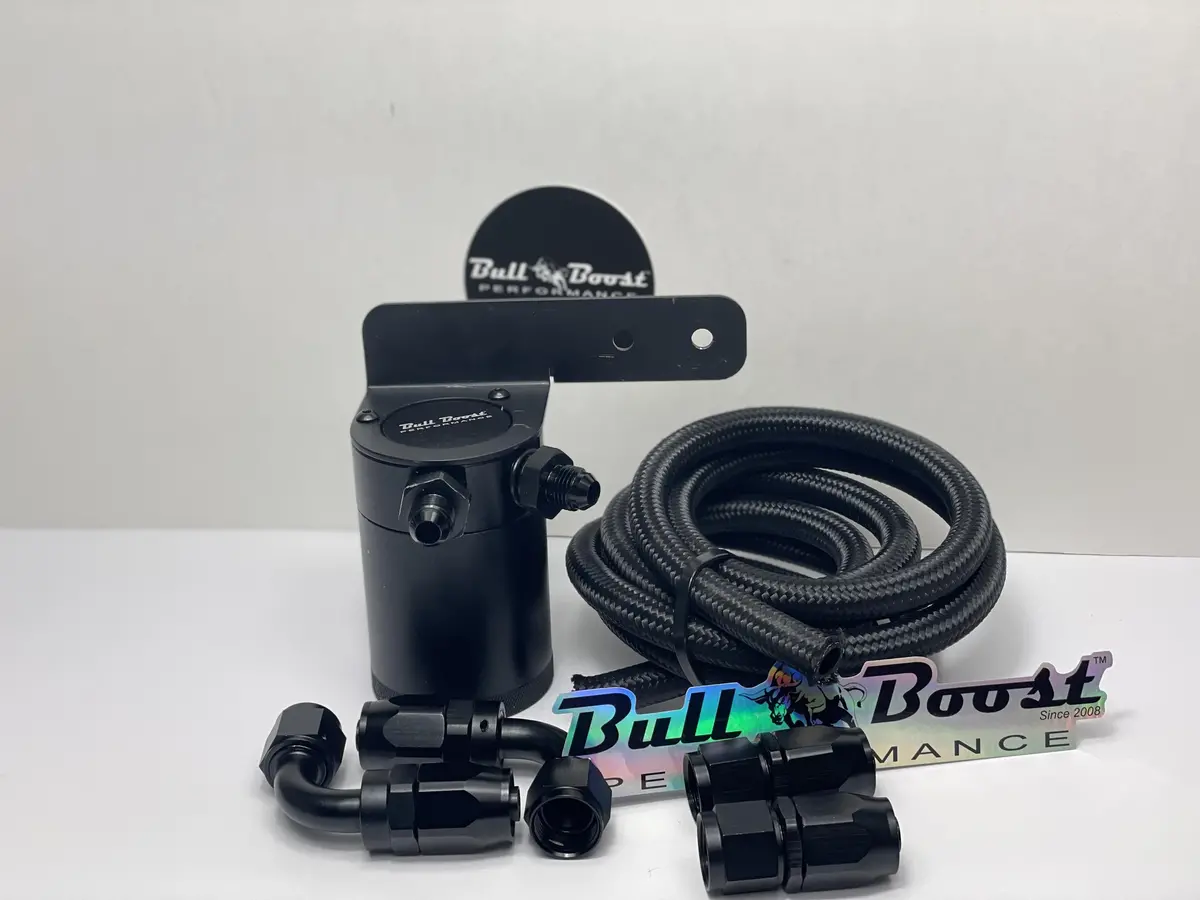 An6 Performance Oil Catch Can 2 Port -6An + Nos Black Kit 1