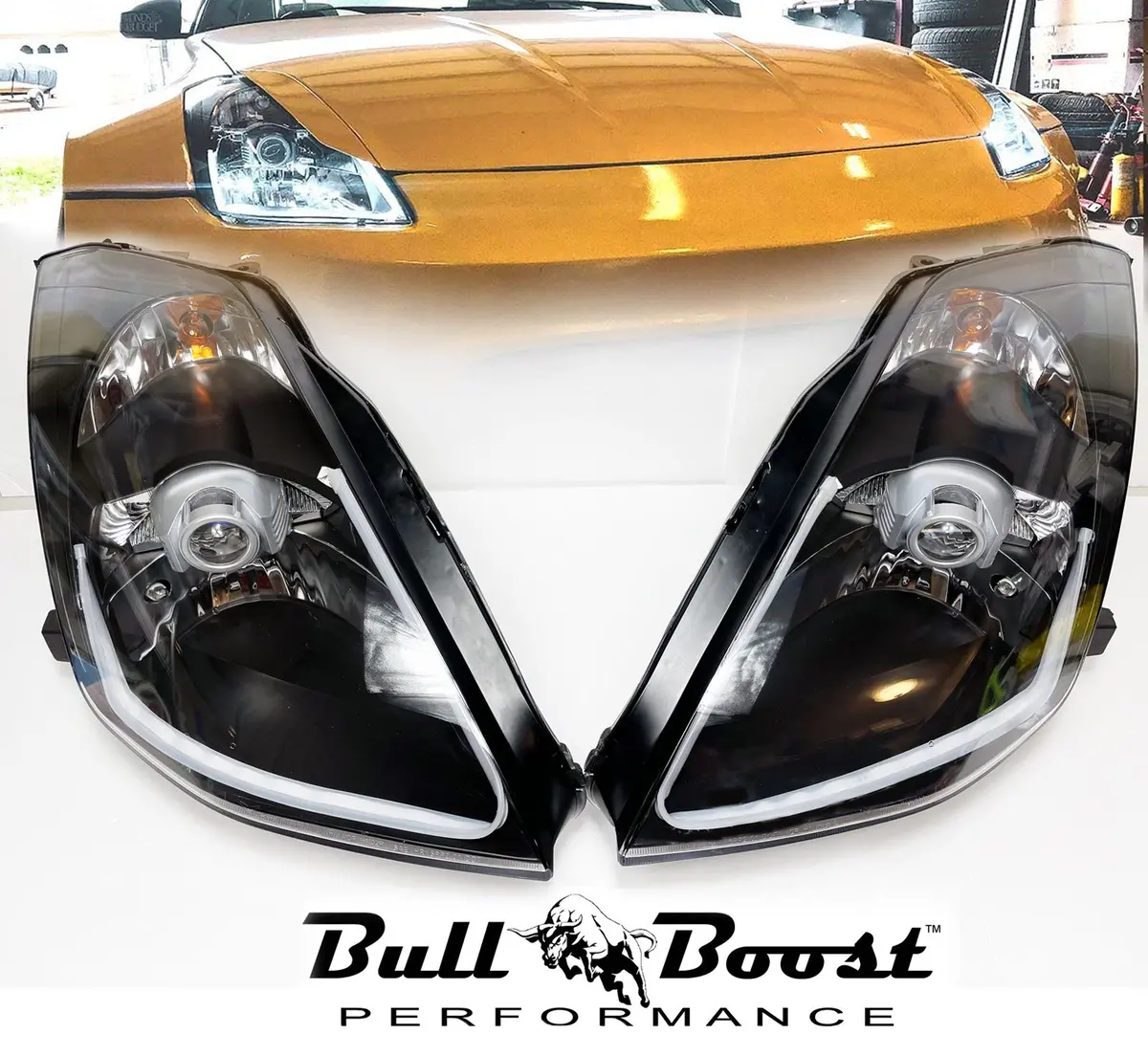 Led Headlamps For 2003-2005 Nissan 350Z Z33 Fairlady [Hid D2s Model] 8 Pin Headlights 1