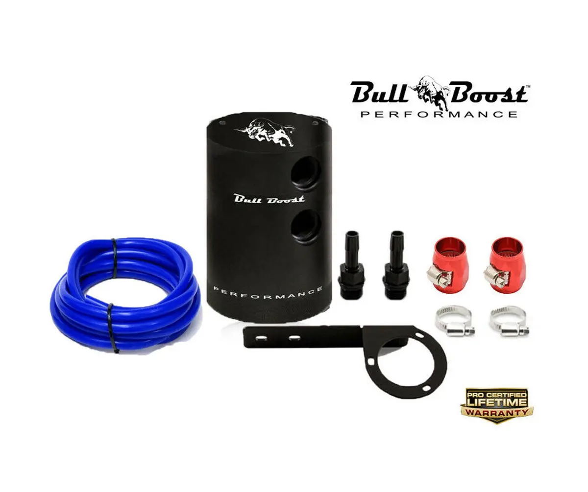 Blue Micron Filtered Baffled Oil Catch Can System Kit 1