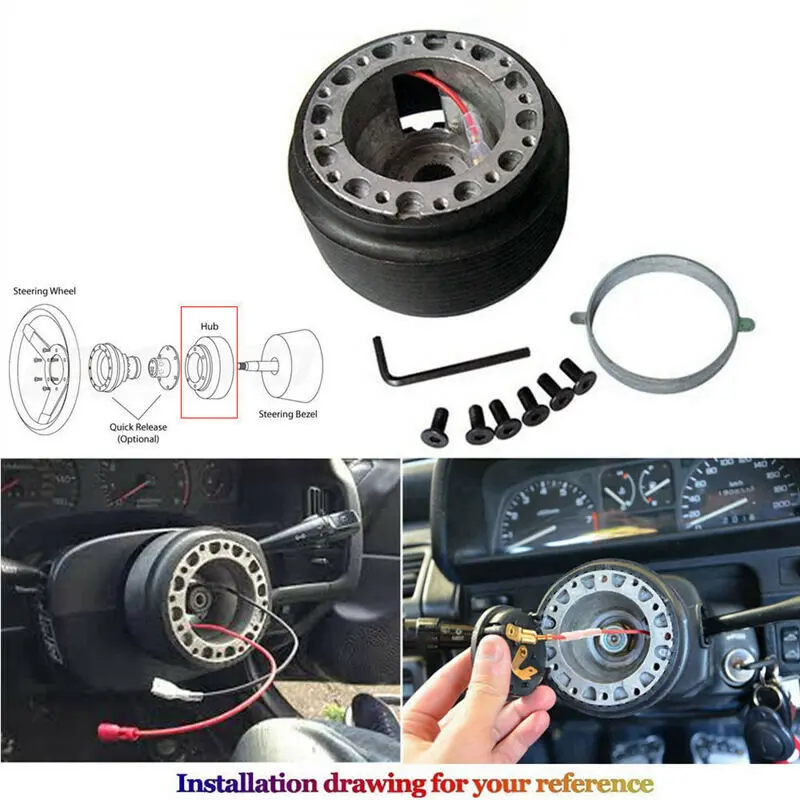 Honda 96-06 Civic, Prelude, S2000, Accord, Rsx Usa Steering Wheel Hub Kit 1