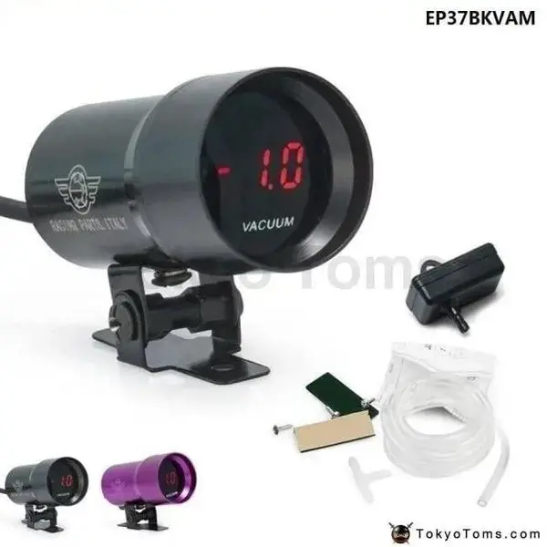 37Mm Compact Micro Digital Smoked Vacuum Gauge Universal 1