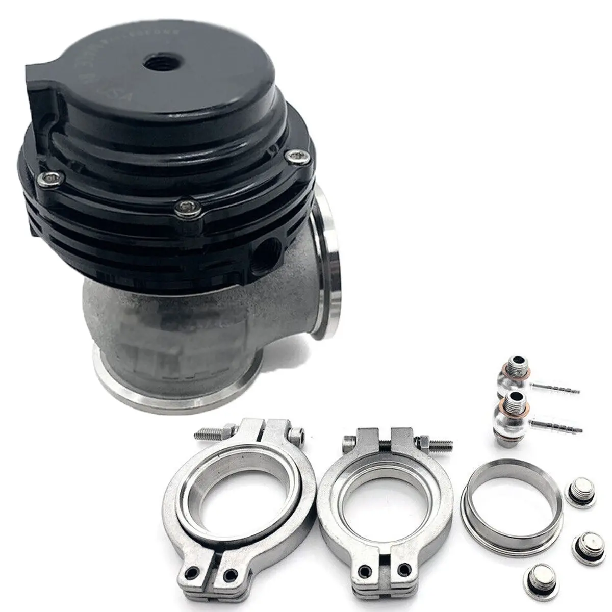 38Mm External Turbo Wastegate Black - Fits Tial Springs & Flange - 22Psi V-Band Flange Turbo 1