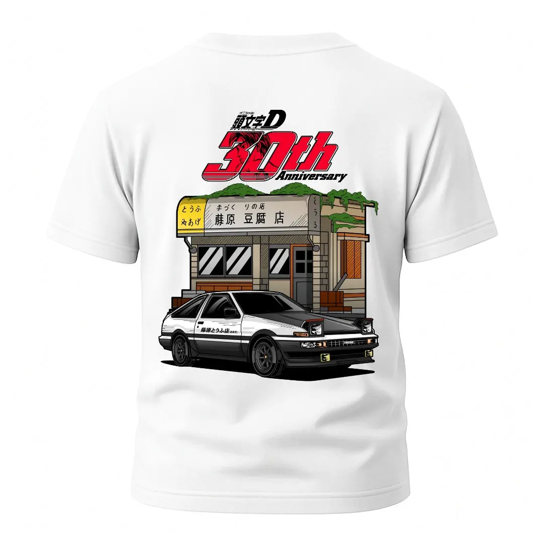 Initial D 30Th Anniversary Ae86 Fujiwara Tofu Shop T-Shirt 1