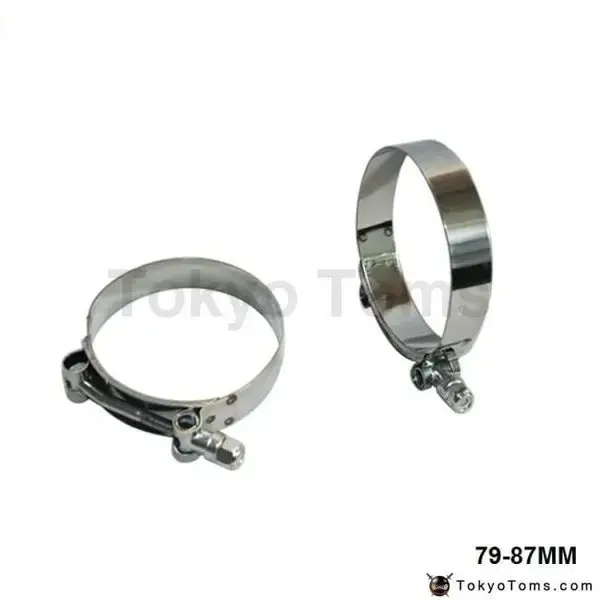 3"Inch (79Mm-87Mm) Silicone Turbo Hose Coupler T Bolt Super Clamp Kit 1