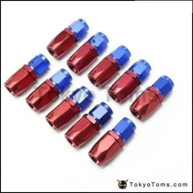 10Pcs/Lot Universal An4 Straight  Oil/Fuel Line Hose End Aluminum Fitting/4-An Oil Cooler Hose Fit An4-0A 1