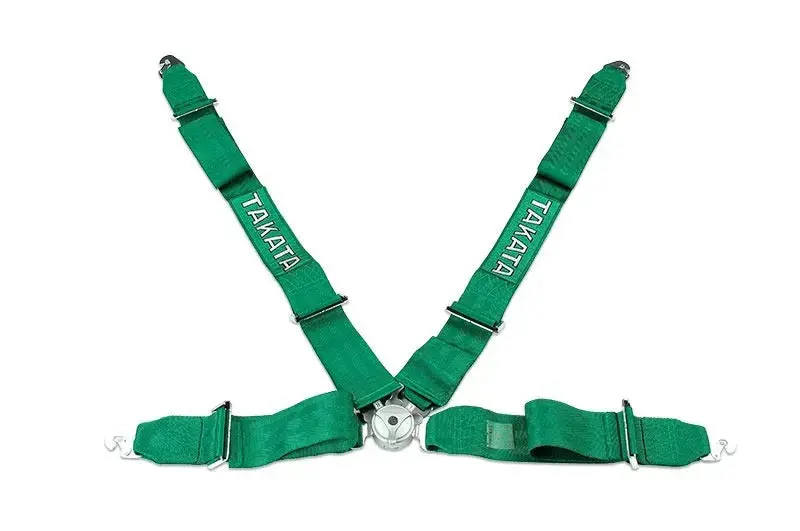 4 Point Tkta Racing Seat Belt Harness (Green) 1