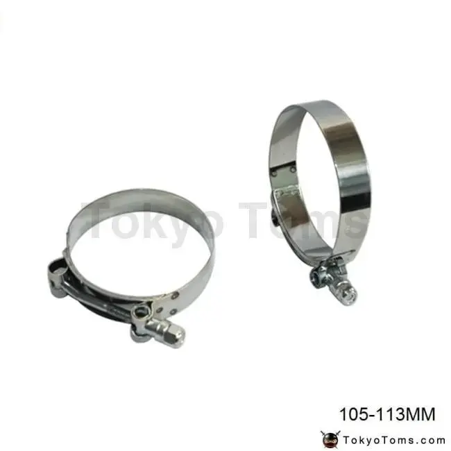 4.0" Inch (105Mm-113Mm) Silicone Turbo Hose Coupler T Bolt Super Clamp Kit 1