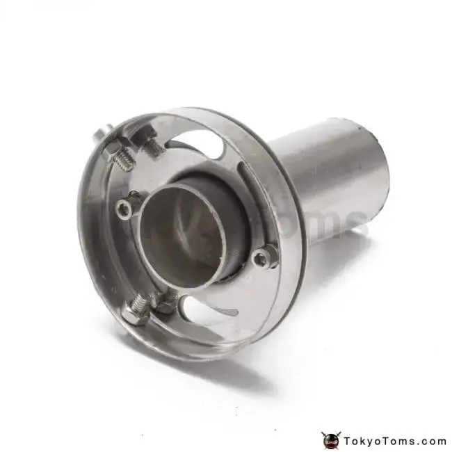 Universal 3.5" /4'' / 4.5'' Car Stainless Steel Exhaust Muffler Silencer Round Tip 2