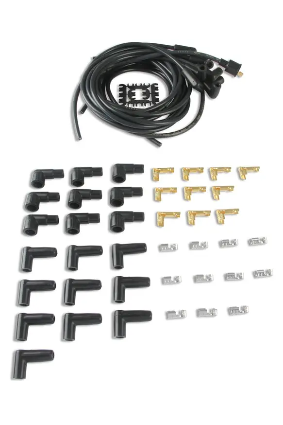 Accel Spark Plug Wires 8Mm - Black 90 Degree Boot With Black Wires 1
