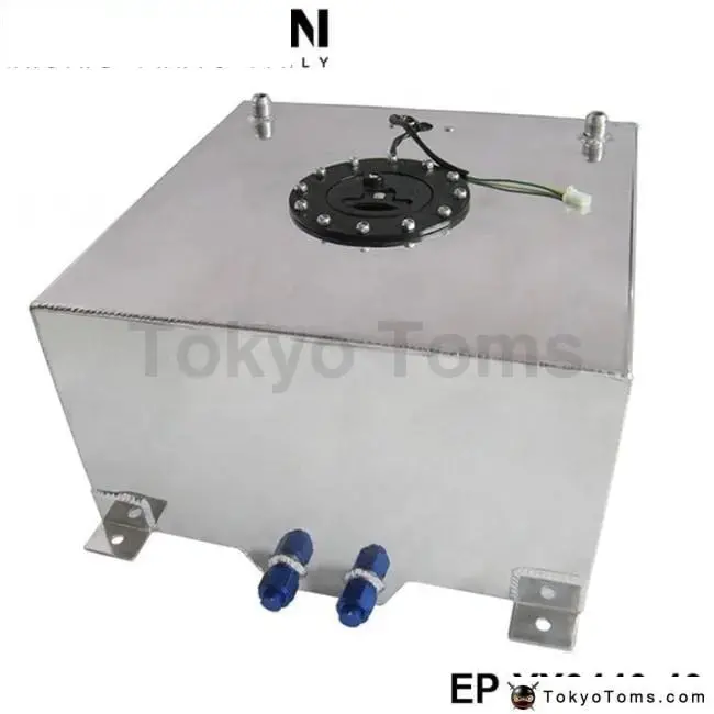 40L Aluminium Fuel Cell Tank Polished Fuel Level Sender An-10 Outlets 1