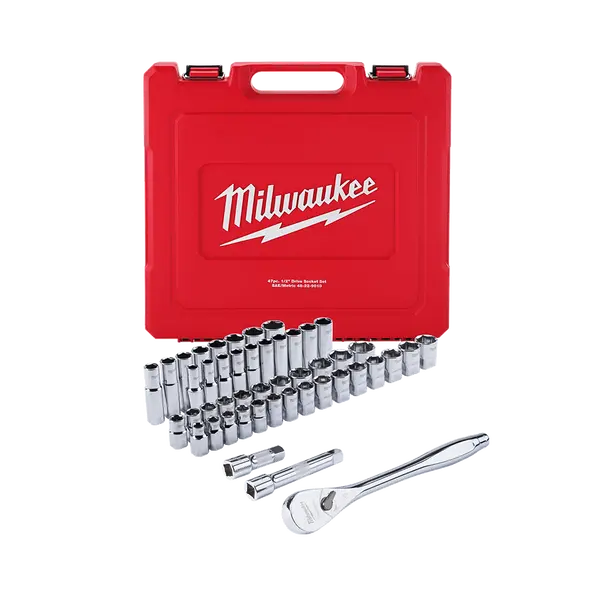 Milwaukee 1/2" Drive 47Pc Metric And Sae Ratchet And Socket Set 1