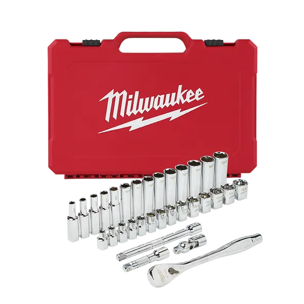 Milwaukee 3/8" Drive 32Pc Ratchet & Socket Set 1