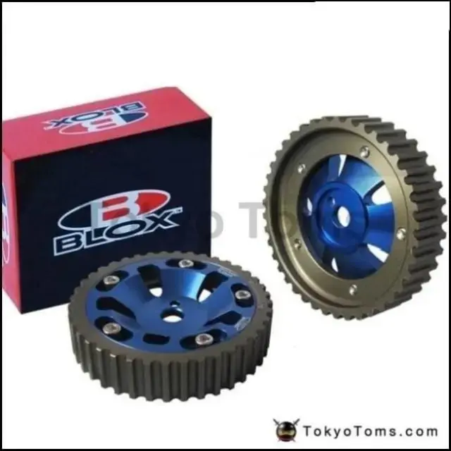 1Pair / Unit Tansky - Blox 2Pcs Aluminum Upgrade Engine Cam Gear Pulley For Mitsubishi 4G15/4G13 Cam Gears (Blue) 1