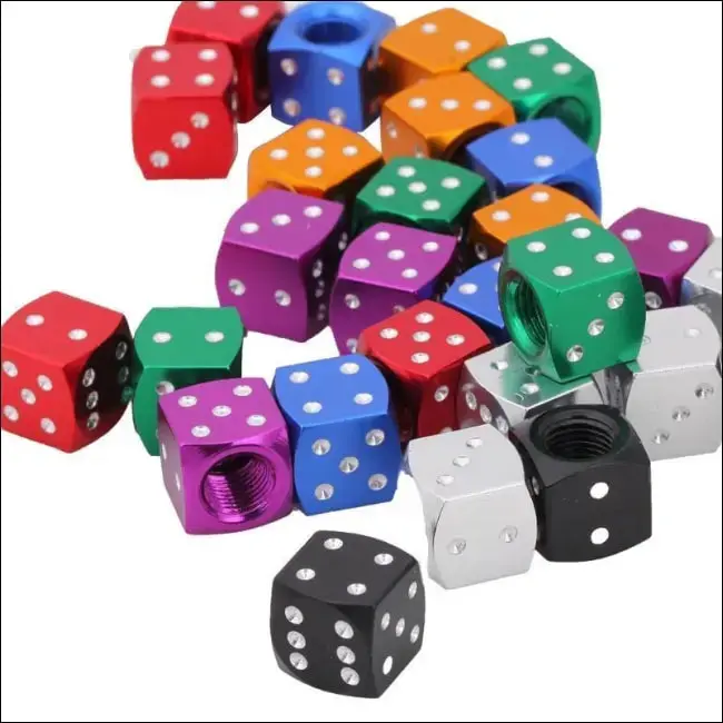 4Pcs Dice Valve Caps 1