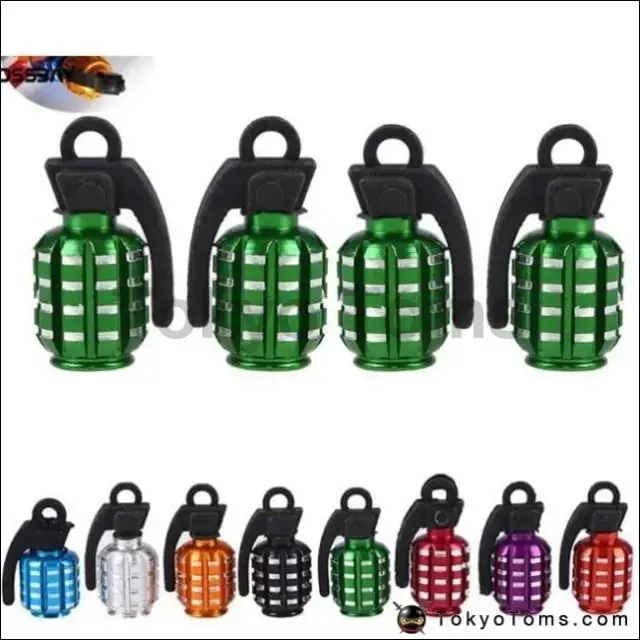 4Pcs Grenades Bomb Car Wheel Tyre Valves 1