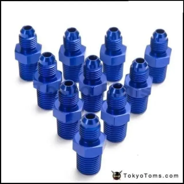 10Pcs/Lot 4An 4 An -4 Male To Male 1/4''Npt Straight Flare To Pipe Thread Fitting Adapter An4-1/4''Npt 1