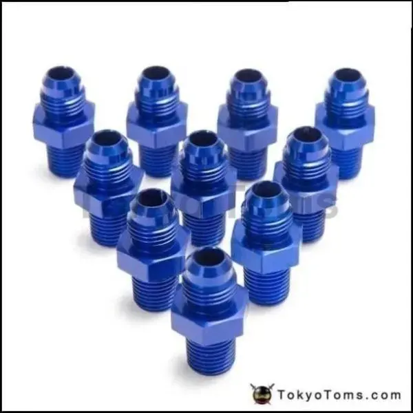 10Pcs/Lot An6-1/4''Npt Straight Male Oil Cooler  Fuel Oil Hose Fitting Adapter An6-1/4''Npt 1