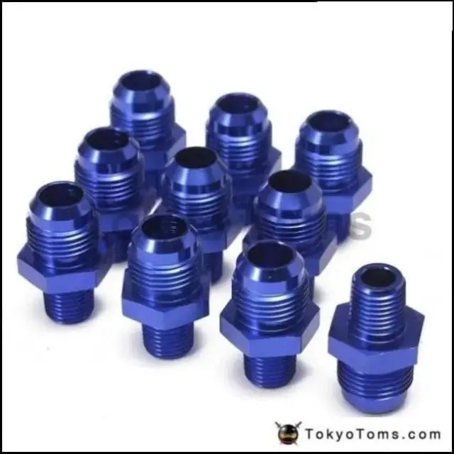 10Pcs/Lot Straight Male Oil Cooler  Fuel Oil Hose Fitting Adapter An8-1/4''Npt 1