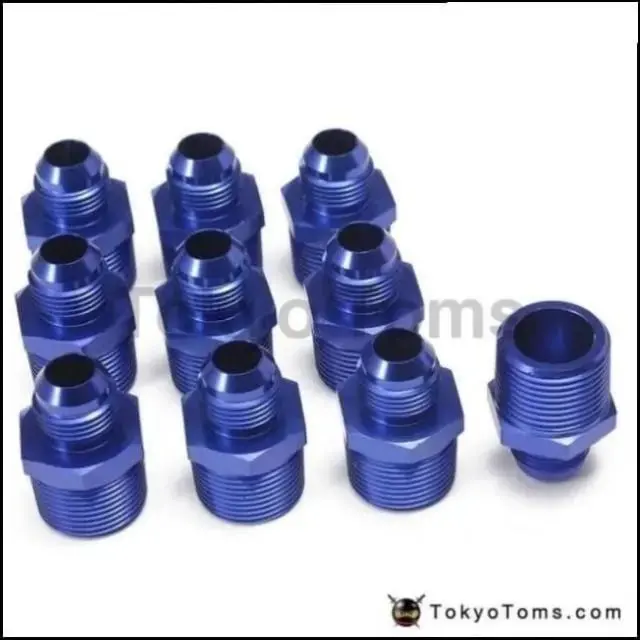10Pcs/Lot Straight Male Oil Cooler  Fuel Oil Hose Fitting Adapter An8-3/4''Npt 1