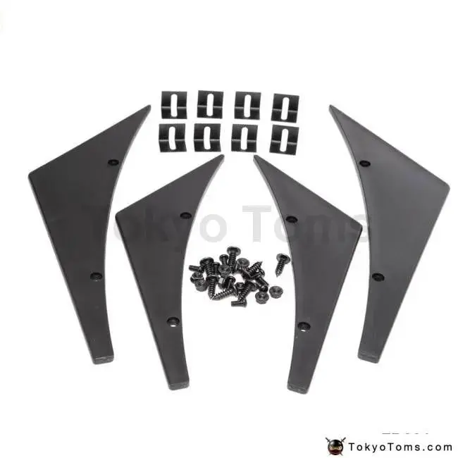 4Pc Universal Front Car Style Front Bumper Lip Diffuser 1