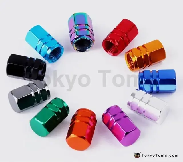4Pcs Aluminum Hex Tire Valve Caps 1