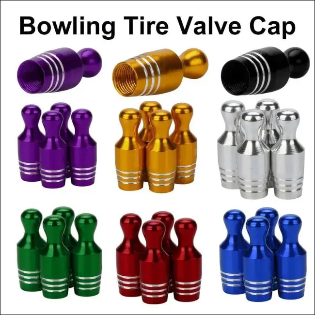 4X Aluminum Bowling Valve Caps 1