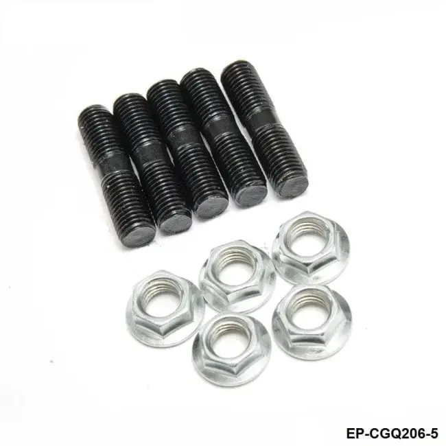 5 X Turbo Stud & Lock Nut Kit M10x1.25 Mm For Subaru Td04l, Td05h Turbo L:40 Mm 1