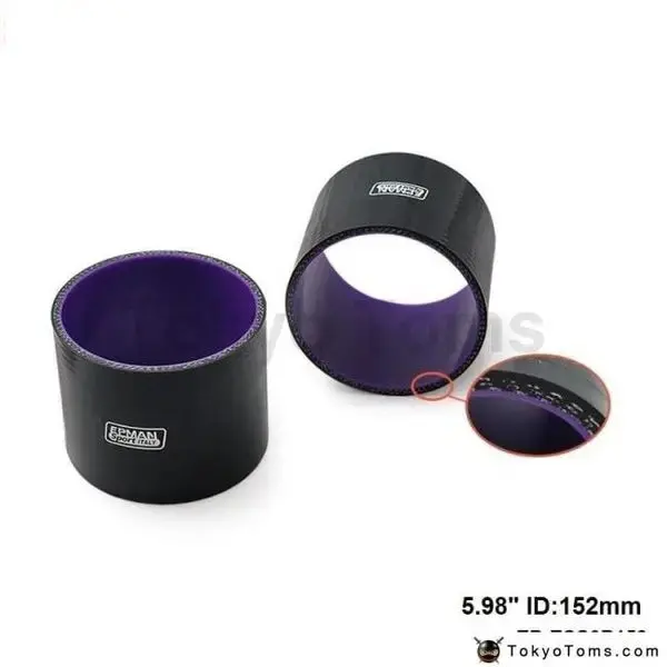 5.98" 152Mm 4-Ply Silicone Intercooler Turbo Intake Pipe Coupler Hose Black For Bmw F20 1 Series 1