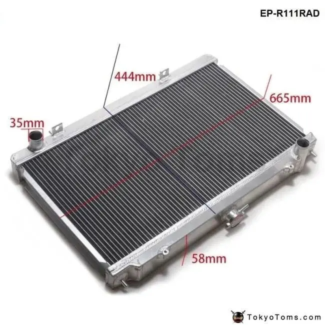 50Mm 2 Row Alloy Aluminum Radiator For Nissan Silvia S14 S15 Sr20det 240Sx 200Sx 2