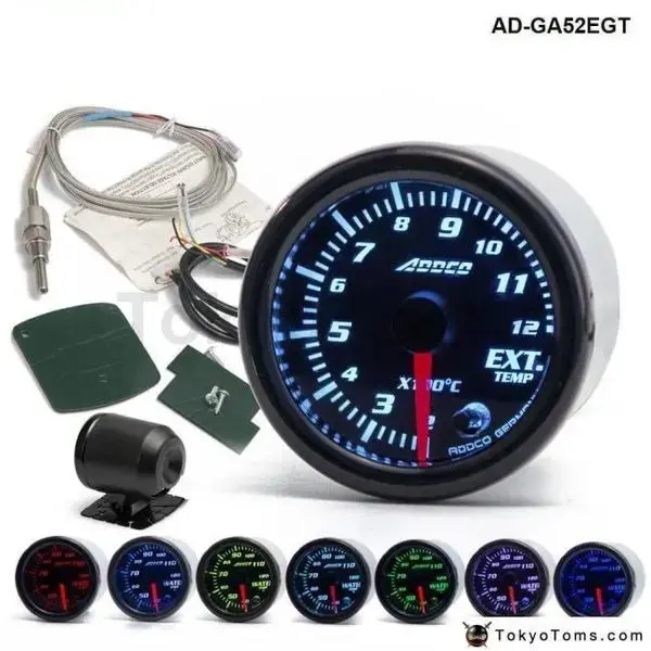 52Mm 7 Colors Universal Exhaust Gas Temp Gauge 1