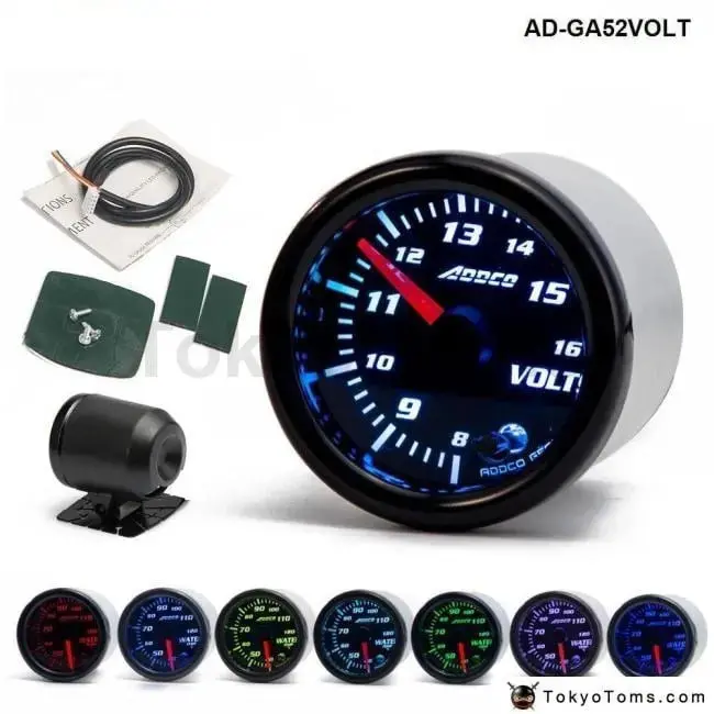 52Mm 7 Colors Universal Voltmeter Volt Gauge 1